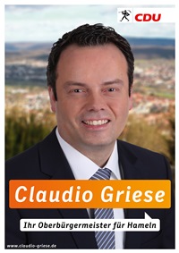 <b>Claudio Griese</b> ist der neue OB in Hameln. Mit 56,70% hat <b>Claudio Griese</b> die ... - Griese-OB